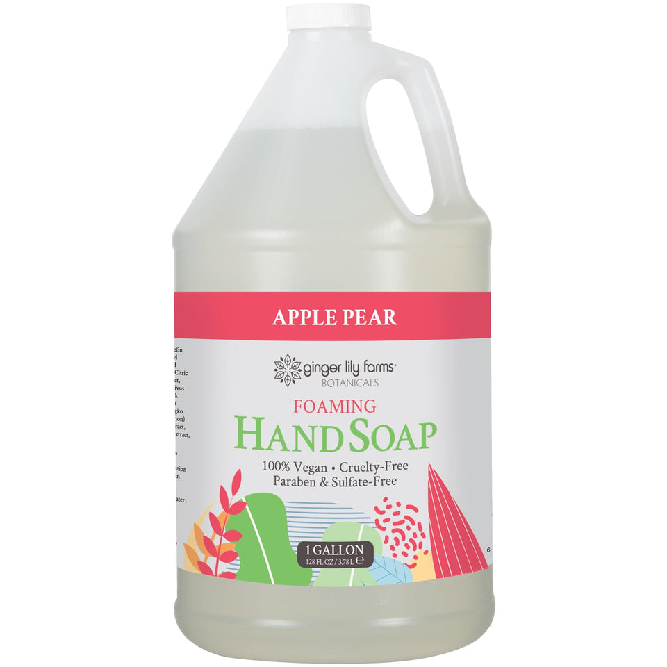 Ginger Lily Farms gallon front label showing product name and scent benefits