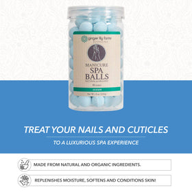 Ginger Lily Farms hands soaking in bowl demonstrating easy manicure prep