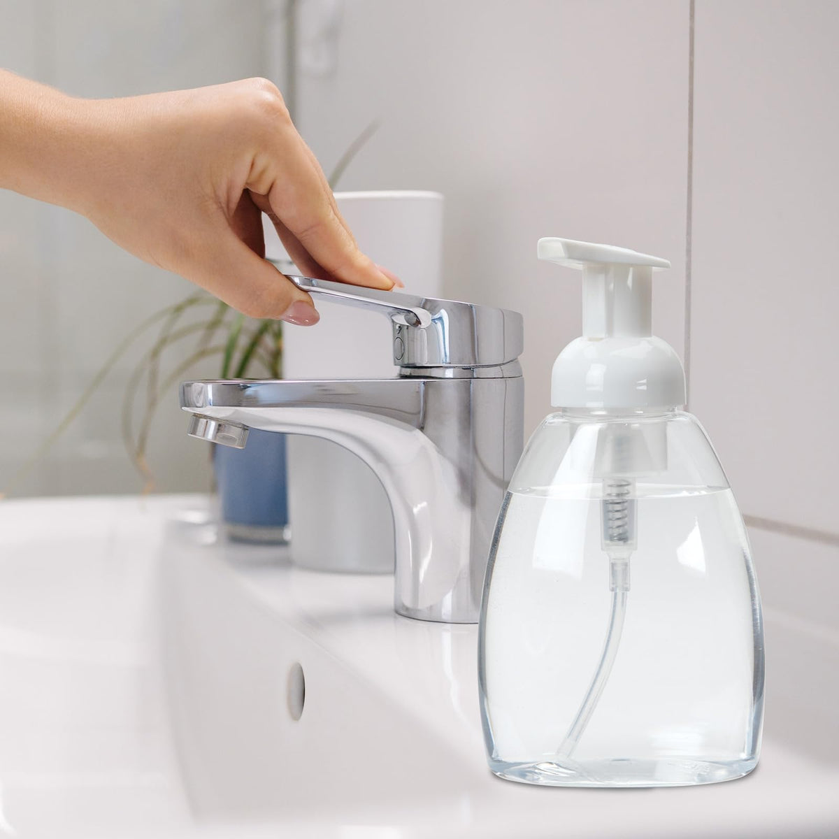 Ginger Lily Farms on kitchen sink showing tidy countertop benefit
