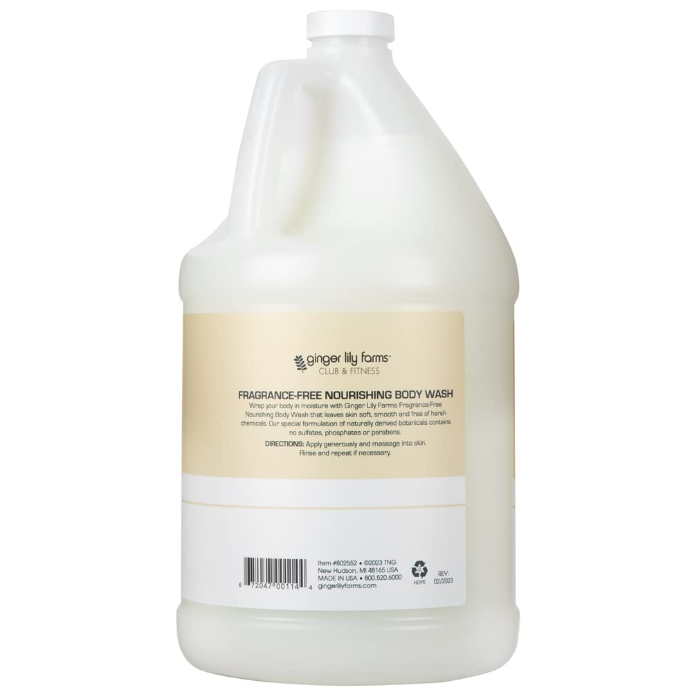 Ginger Lily Farms label close-up with aloe ingredient highlighting gentle care