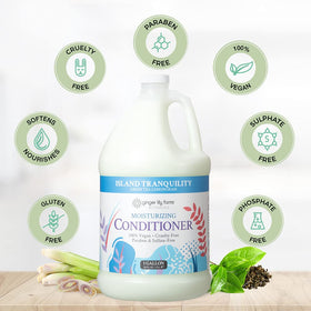 Ginger Lily Farms label closeup highlighting botanical ingredients and benefits