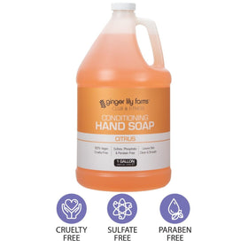 Ginger Lily Farms ingredient label close-up highlighting naturally derived botanicals