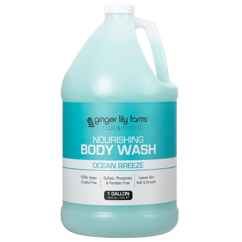 Ginger Lily Farms front packaging showing gallon refill and clean branding benefit