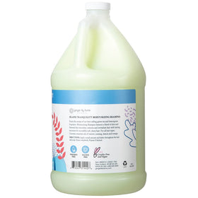 Ginger Lily Farms shampoo pouring and lathering for gentle cleansing