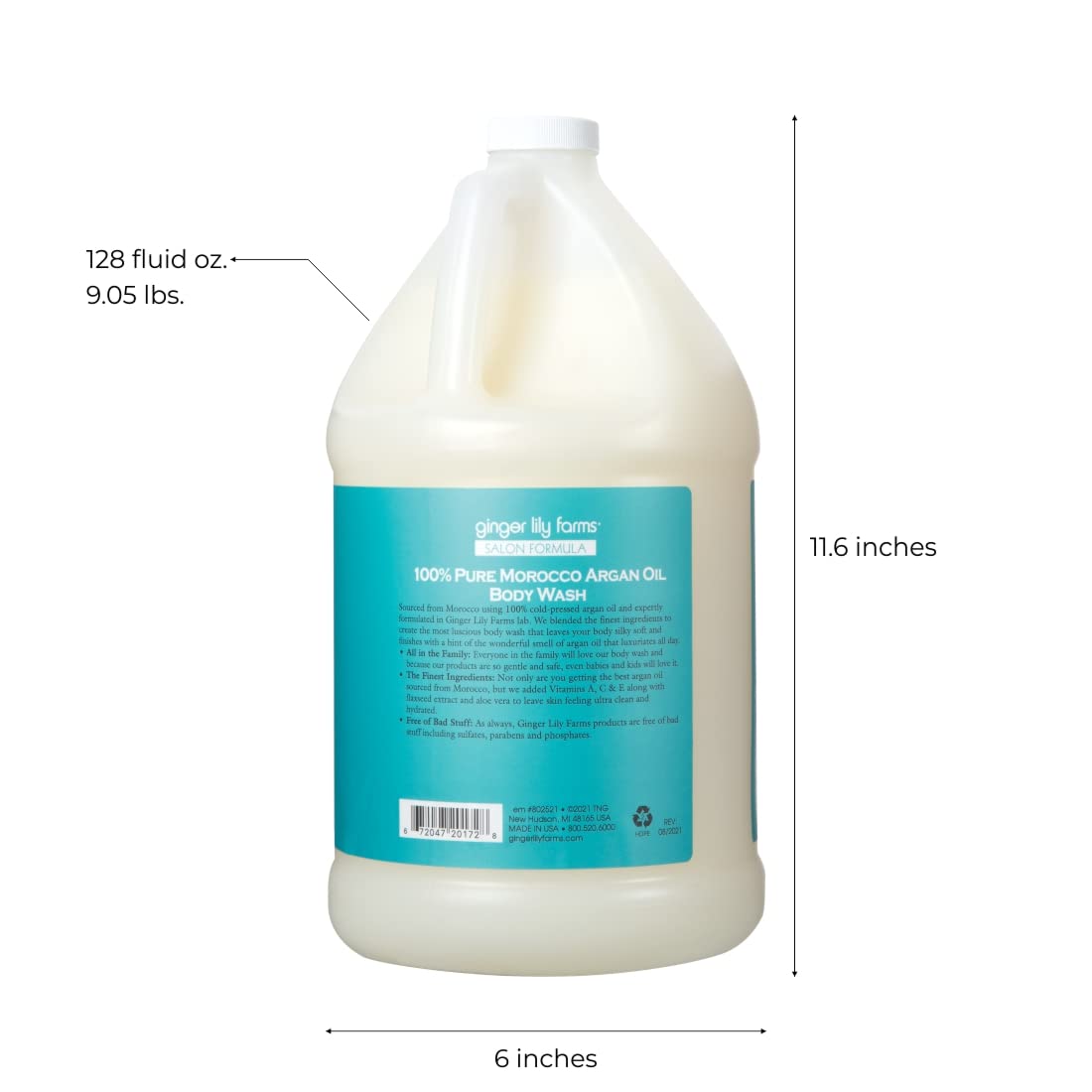 Ginger Lily Farms pouring refill into dispenser to save plastic and money