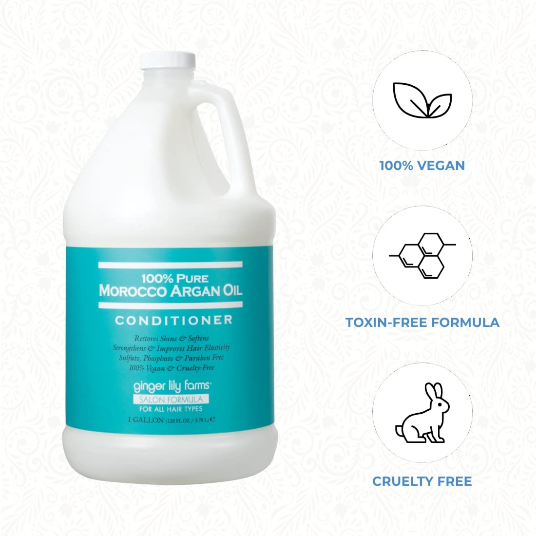 Ginger Lily Farms refill pump demo in salon emphasizing eco-friendly bulk use