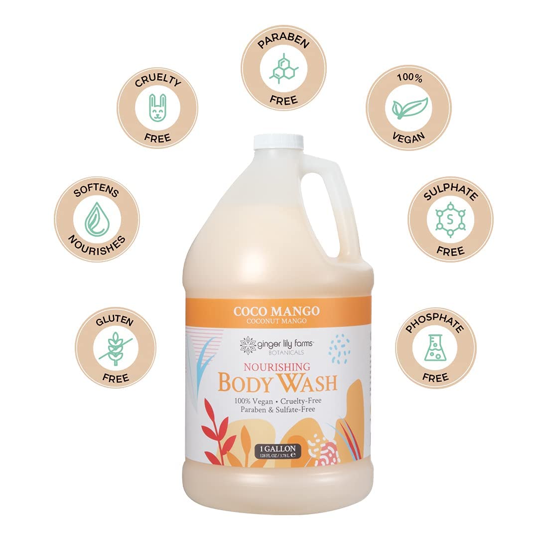 Ginger Lily Farms shower dispensers in gym illustrating bulk refill suitability