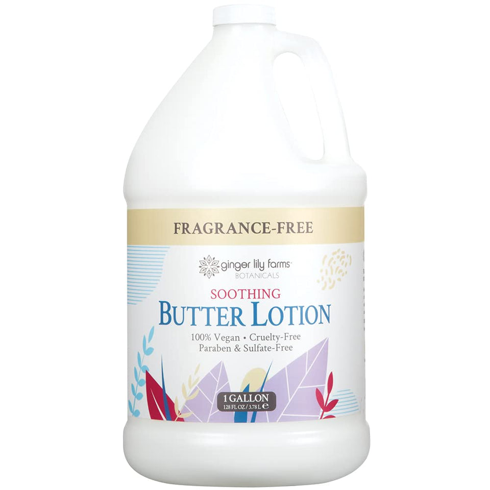 Ginger Lily Farms gallon bottle front view showing label and size benefits