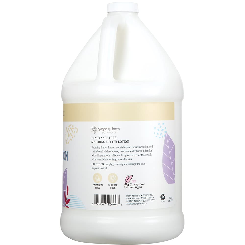 Ginger Lily Farms lotion pouring from container highlighting easy refill