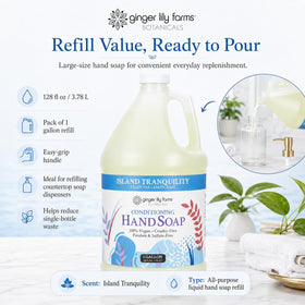 Ginger Lily Farms on spa counter creating calm, professional atmosphere