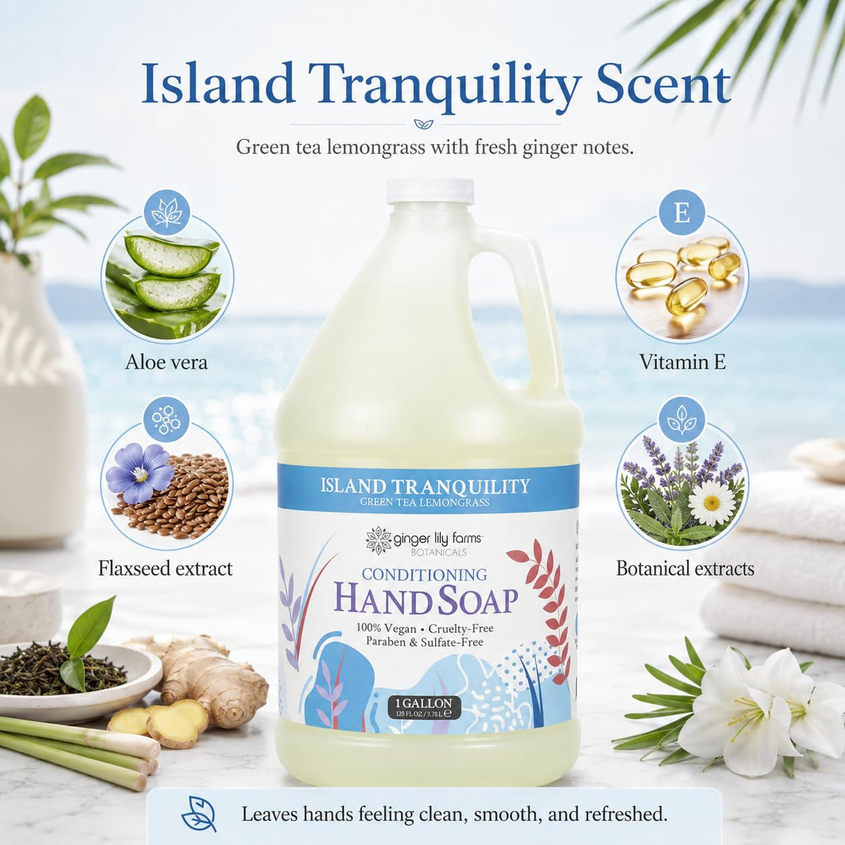 Ginger Lily Farms creamy texture close-up showing gentle, non-drying formula