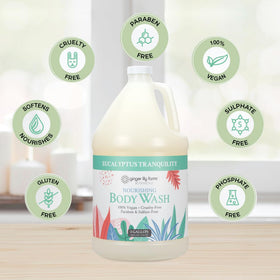 Ginger Lily Farms creamy lather on hand demonstrating gentle hydration