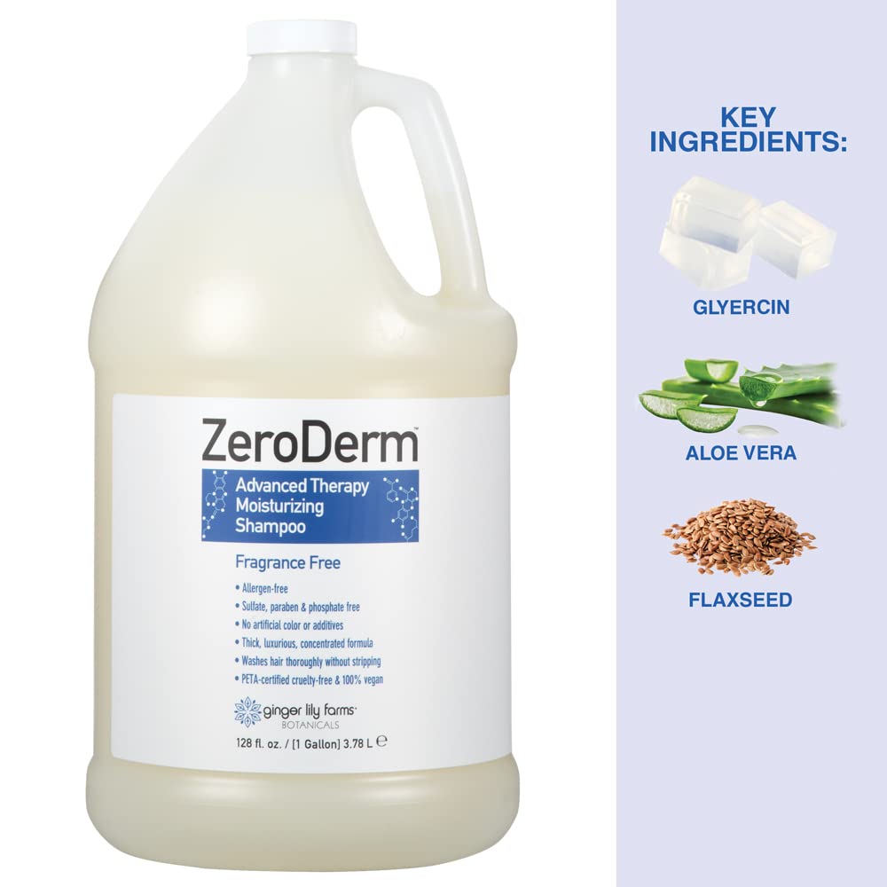 Ginger Lily Farms gallon next to hand for scale emphasizing large economical size