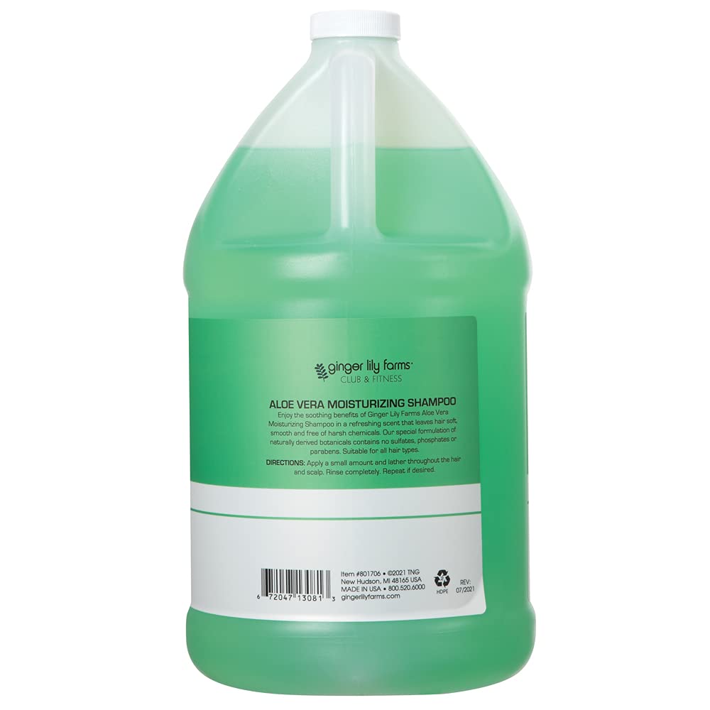 Ginger Lily Farms pouring shampoo into hand for easy refill benefit