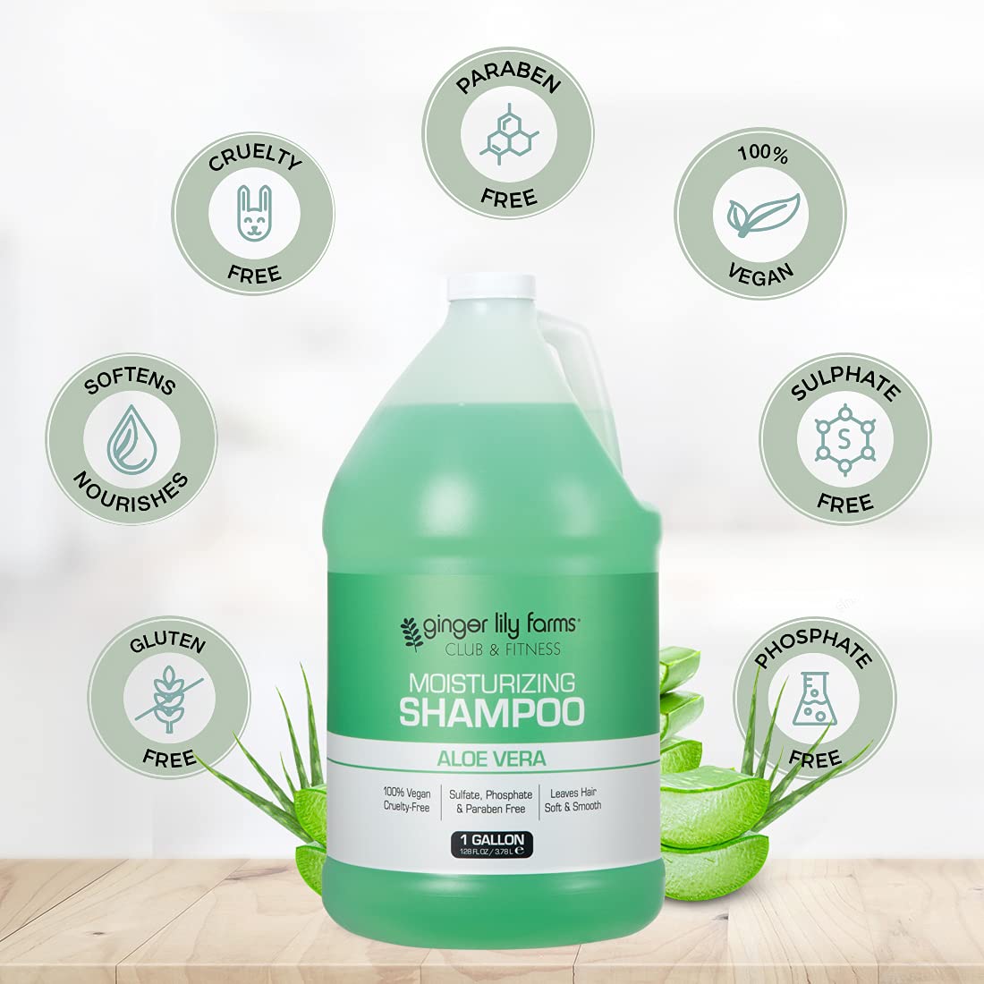 Ginger Lily Farms refilling a wall dispenser reducing plastic waste benefit