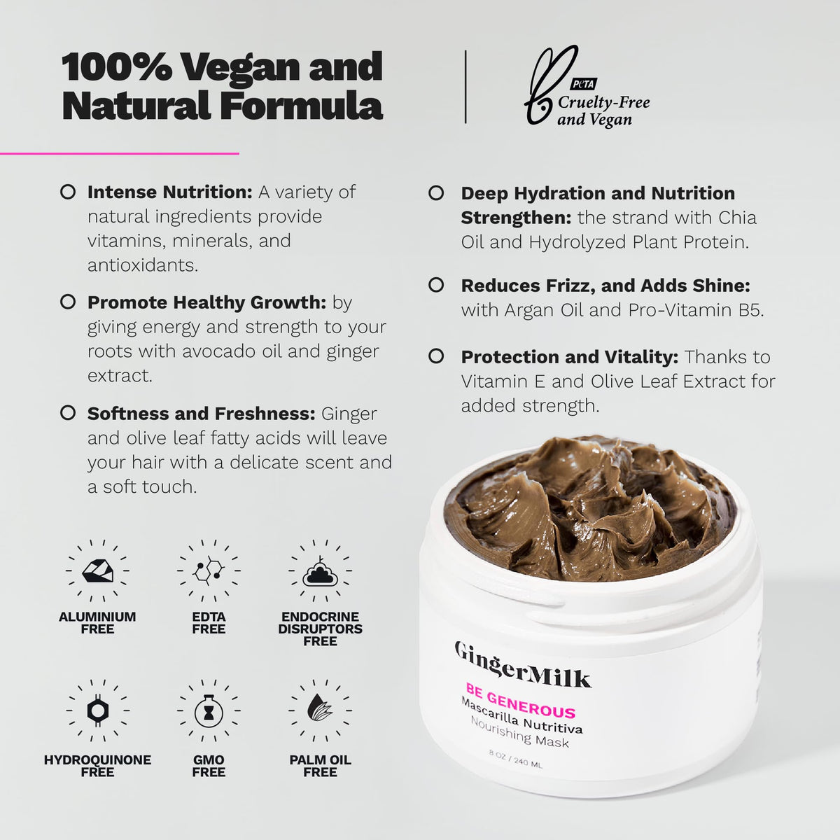 Ginger Milk being applied to curly hair illustrating detangling and improved curl definition