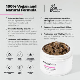 Ginger Milk being applied to curly hair illustrating detangling and improved curl definition