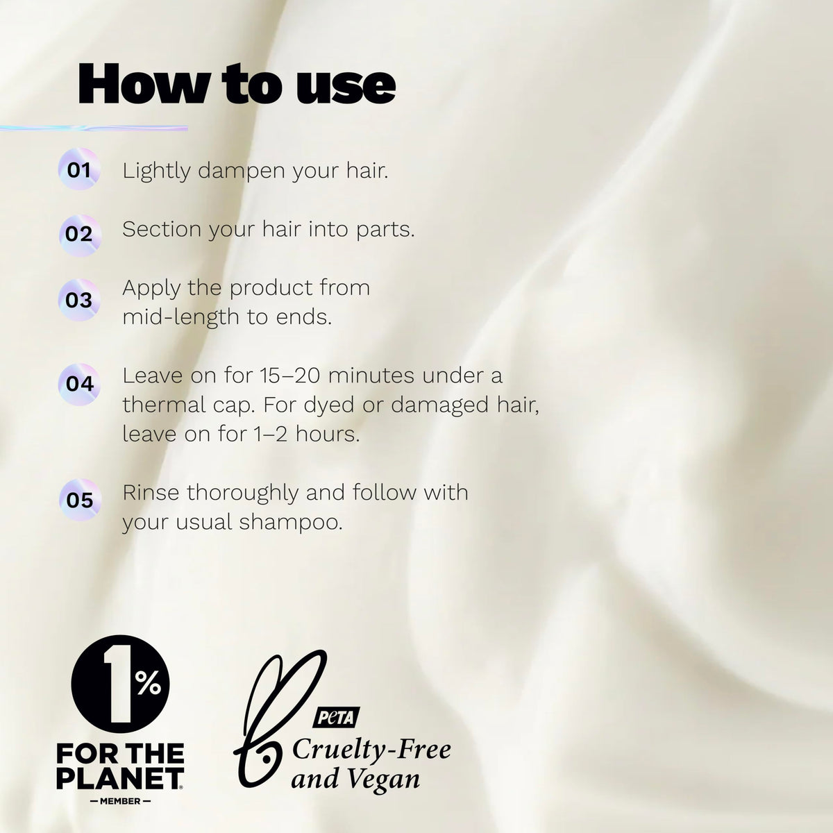 Ginger Milk ingredient panel highlighting keratin hyaluronic acid castor oil benefits