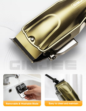 GinJee guide combs and accessories laid out for quick length selection