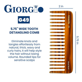 GIORGIO hand-polished comb edge highlighting smooth finish and reduced breakage
