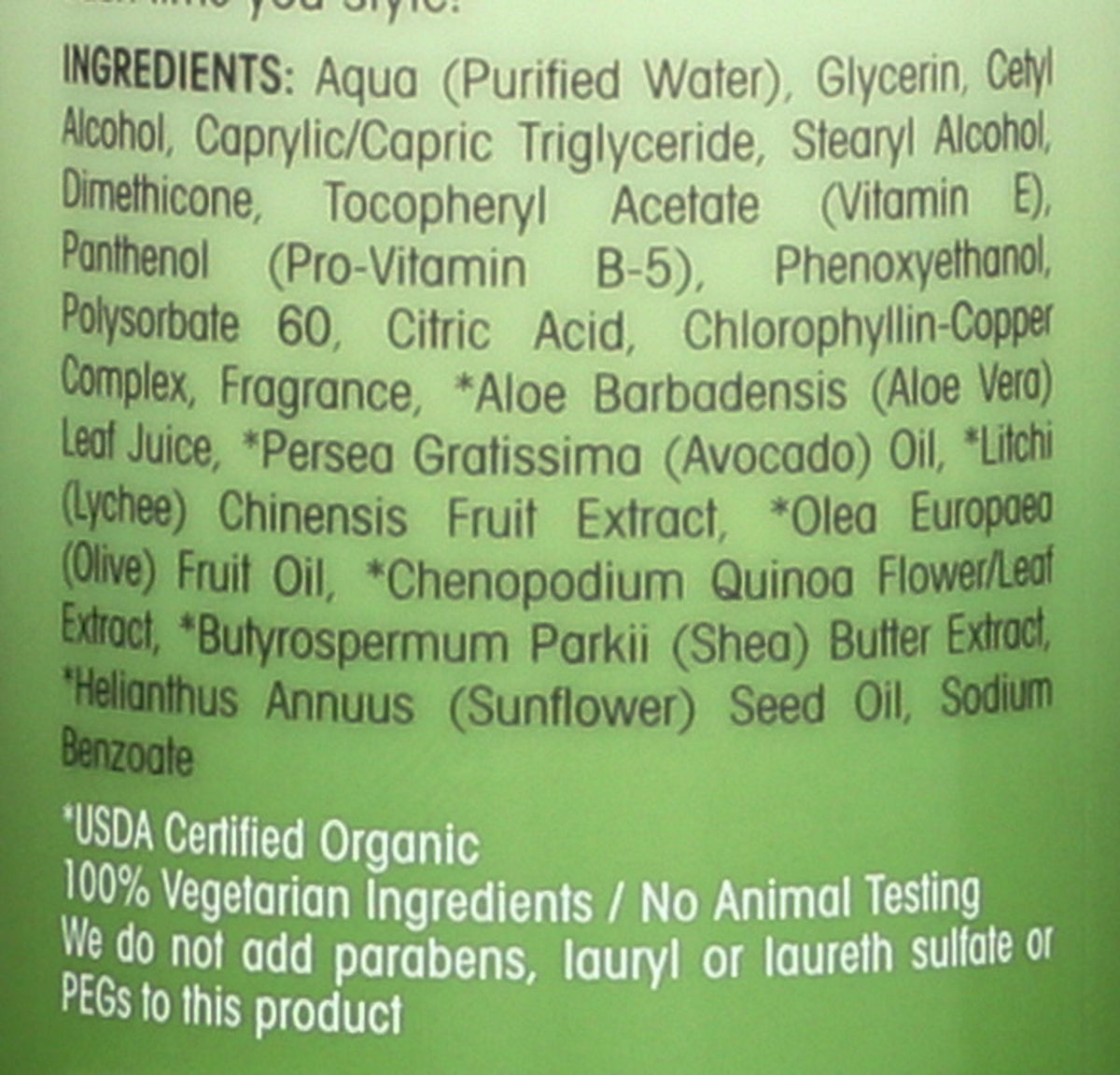 GIOVANNI avocado and olive oil ingredients emphasizing nourishing moisture
