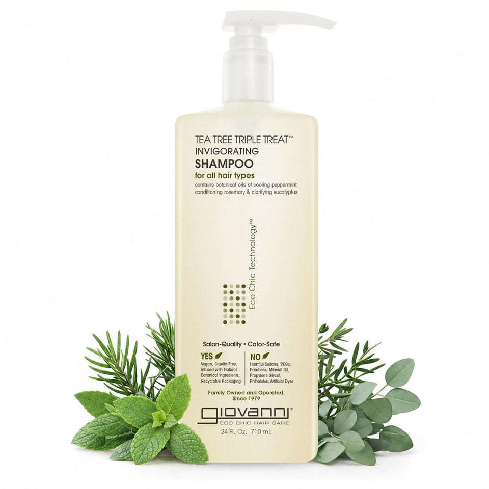 GIOVANNI front packaging 24oz showing product and benefit of long-lasting supply