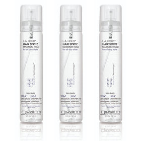 GIOVANNI bottle front packaging showing label and recyclable pump — strong hold