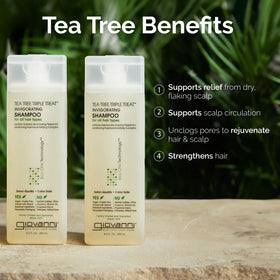 GIOVANNI lifestyle bathroom shelf display conveying salon-quality routine benefit