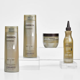 GIOVANNI oil blend flatlay with castor argan jojoba showing nourishment