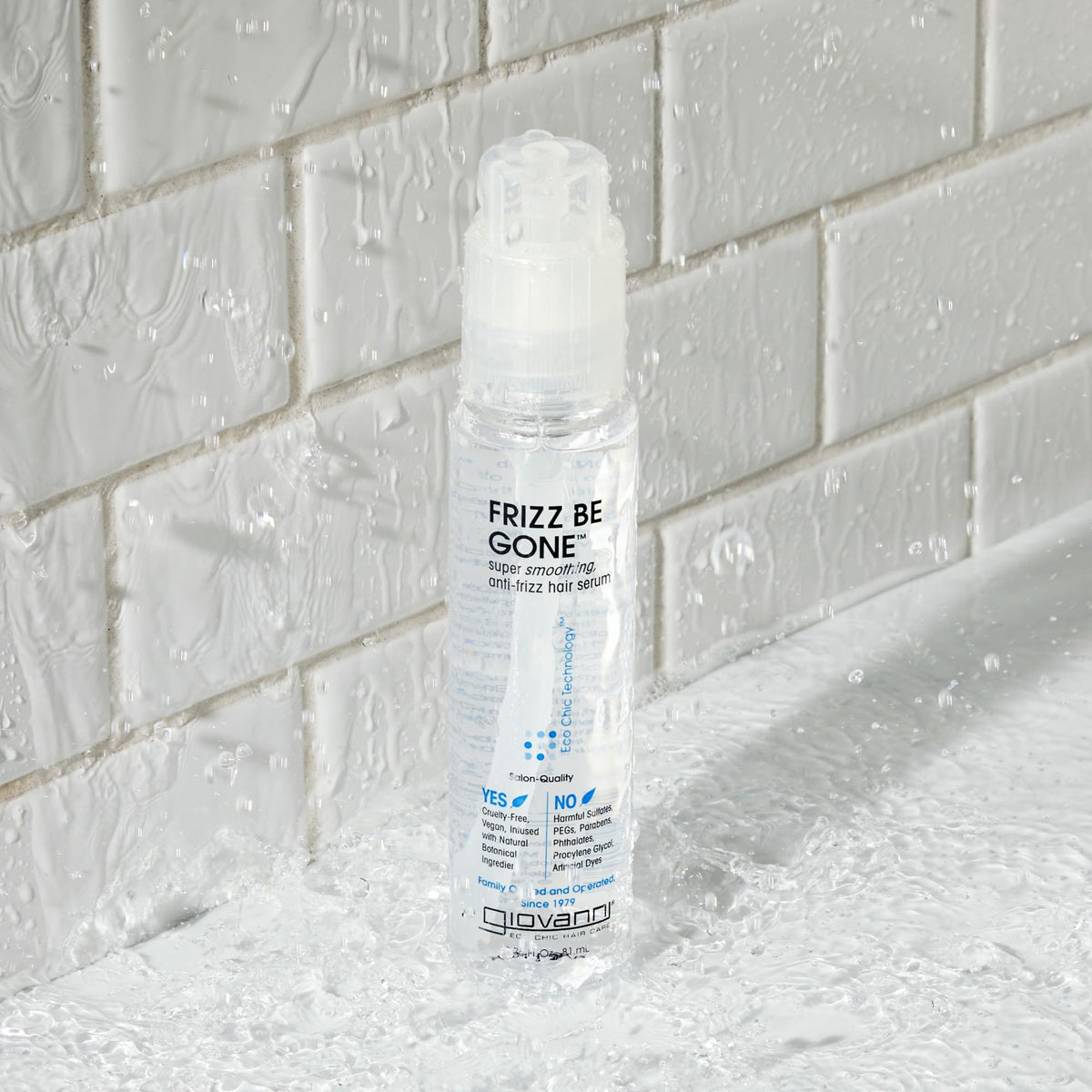 GIOVANNI serum texture on fingers showing lightweight non-greasy feel