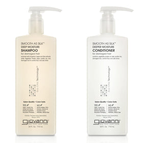 GIOVANNI front packaging showing 24 oz bottles and calm-frizz benefit