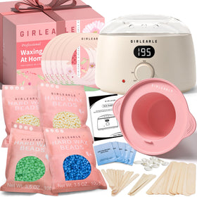 GIRLEARLE front packaging showing complete waxing kit benefits
