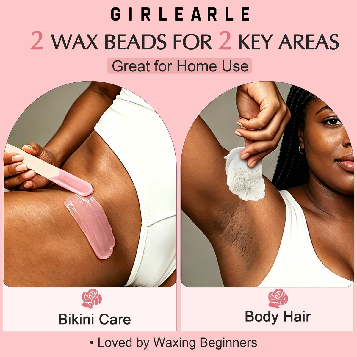 GIRLEARLE unscented white wax beads detail gentle on facial and sensitive skin
