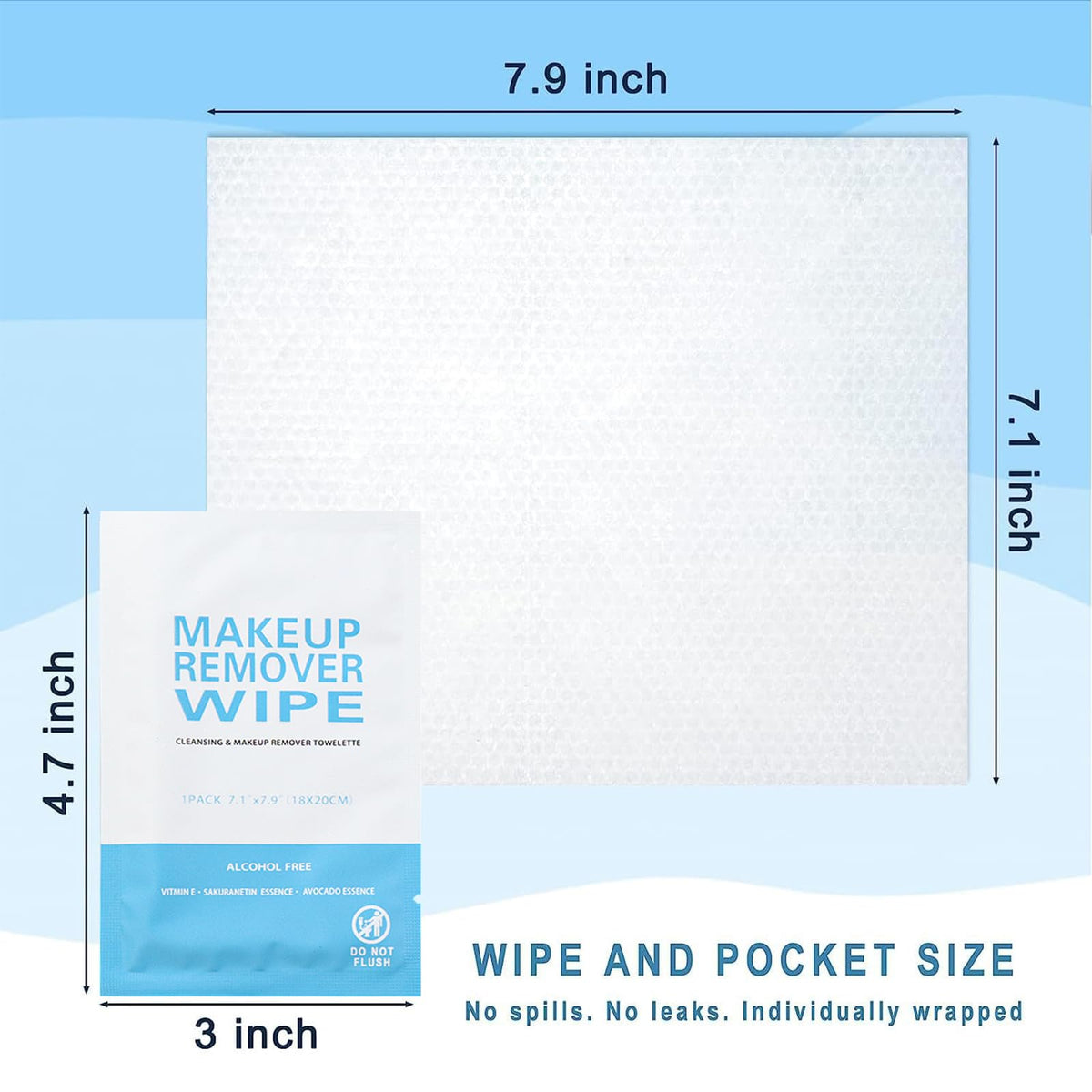 Gisdo packets in travel bag, individually wrapped wipes for on-the-go freshness