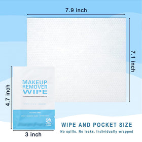 Gisdo packets in travel bag, individually wrapped wipes for on-the-go freshness