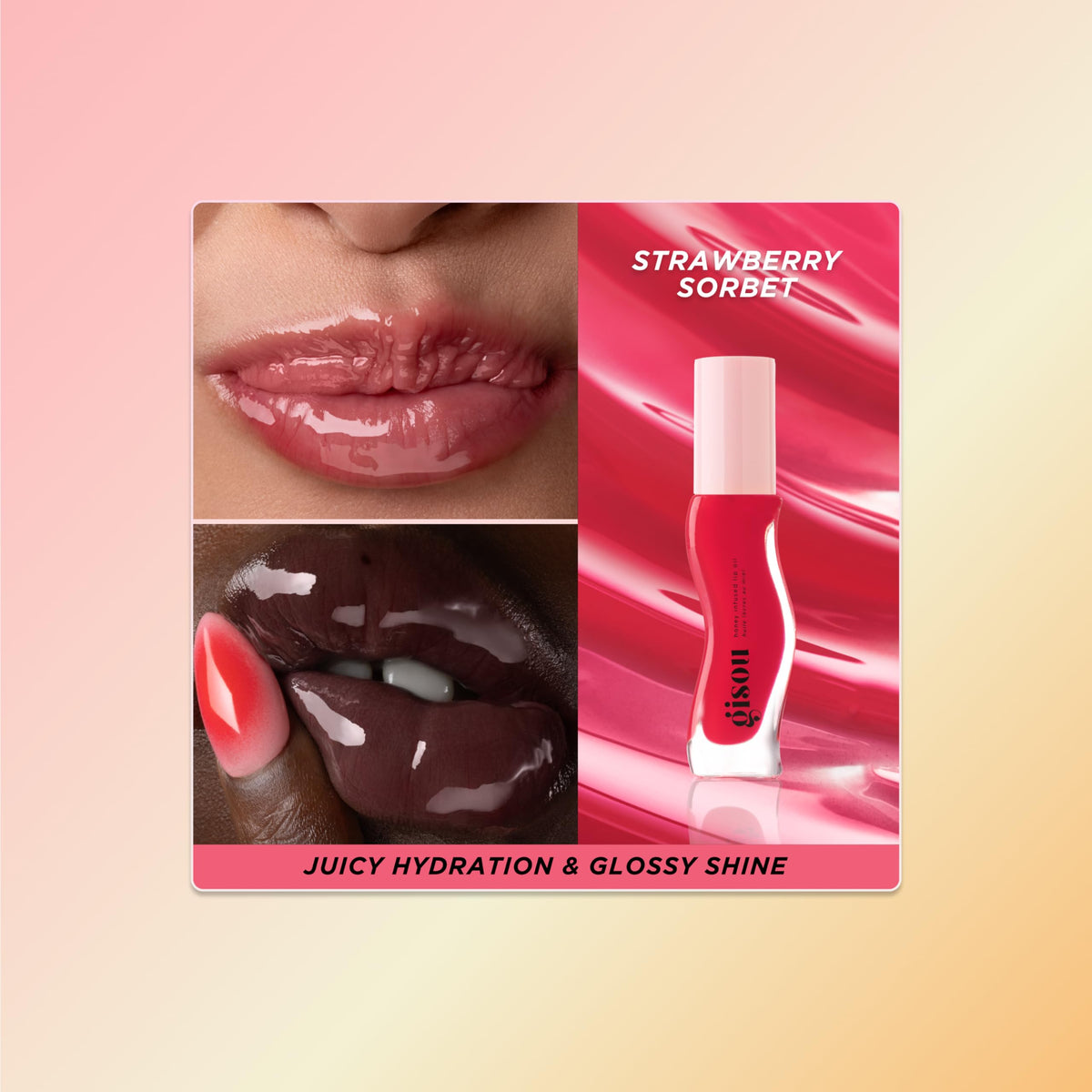 Gisou applicator close-up highlighting smooth glide benefit