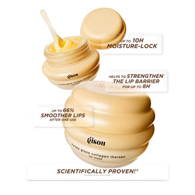 Gisou open jar with spoon illustrating easy scoop and application