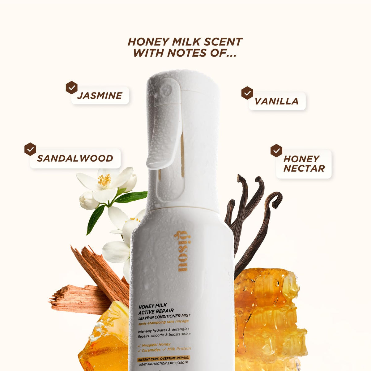 Gisou visible detangling results before and after using mist