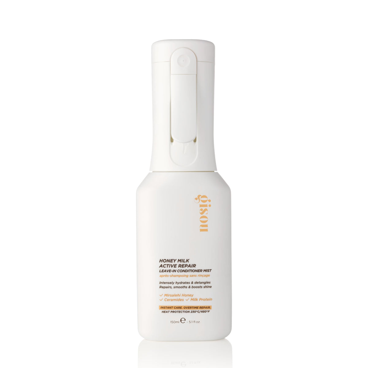 Gisou front packaging bottle showing product and benefits