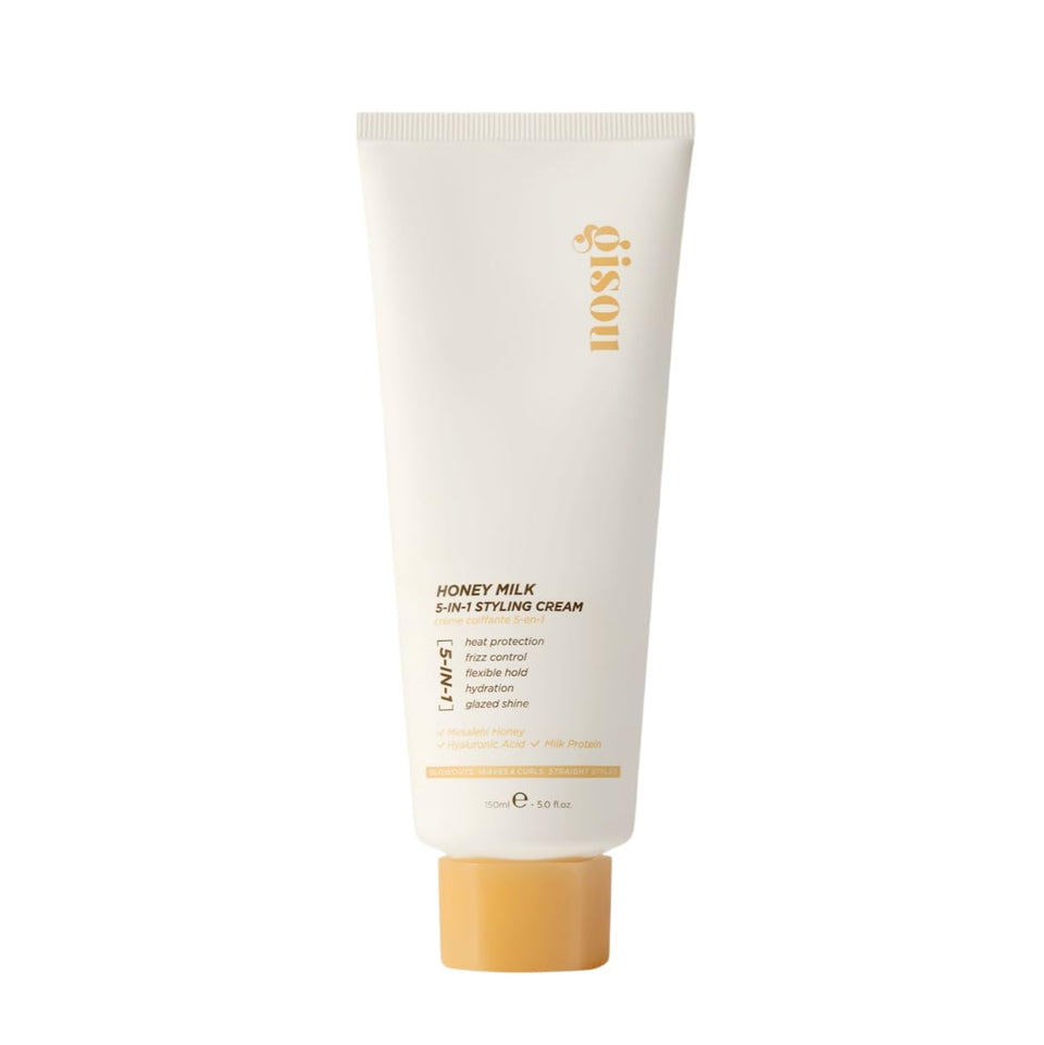 Gisou front packaging showing bottle and clear product benefit