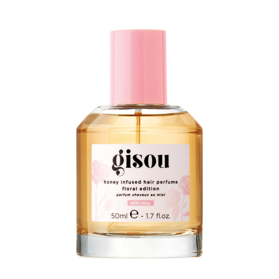 Gisou bottle front packaging showing elegant Wild Rose label and size