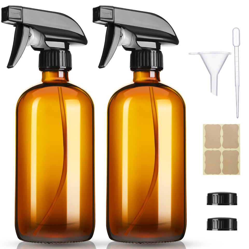 GIVAMEIHF front view of two amber glass bottles showing durable packaging and ready-to-use convenience