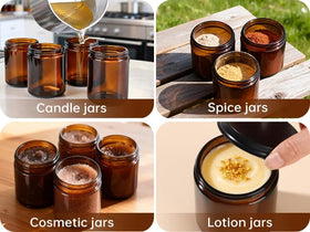 GIVAMEIHF jar in use with poured soy candle showing neat finished-product benefit