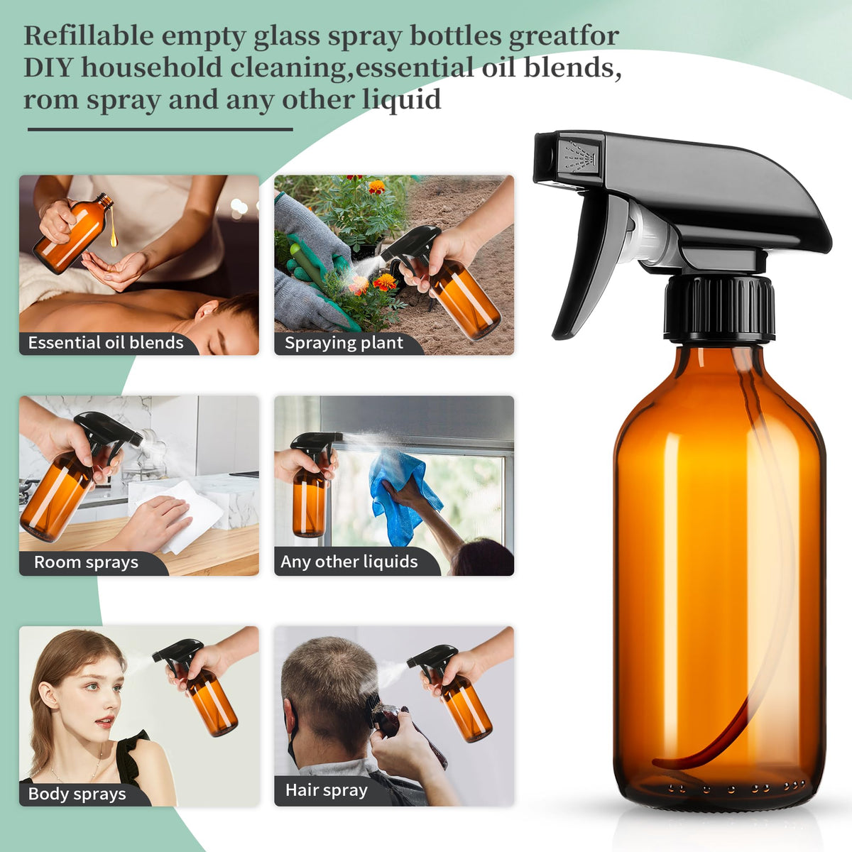GIVAMEIHF 8oz bottle held in hand to show size and portability for travel and daily use