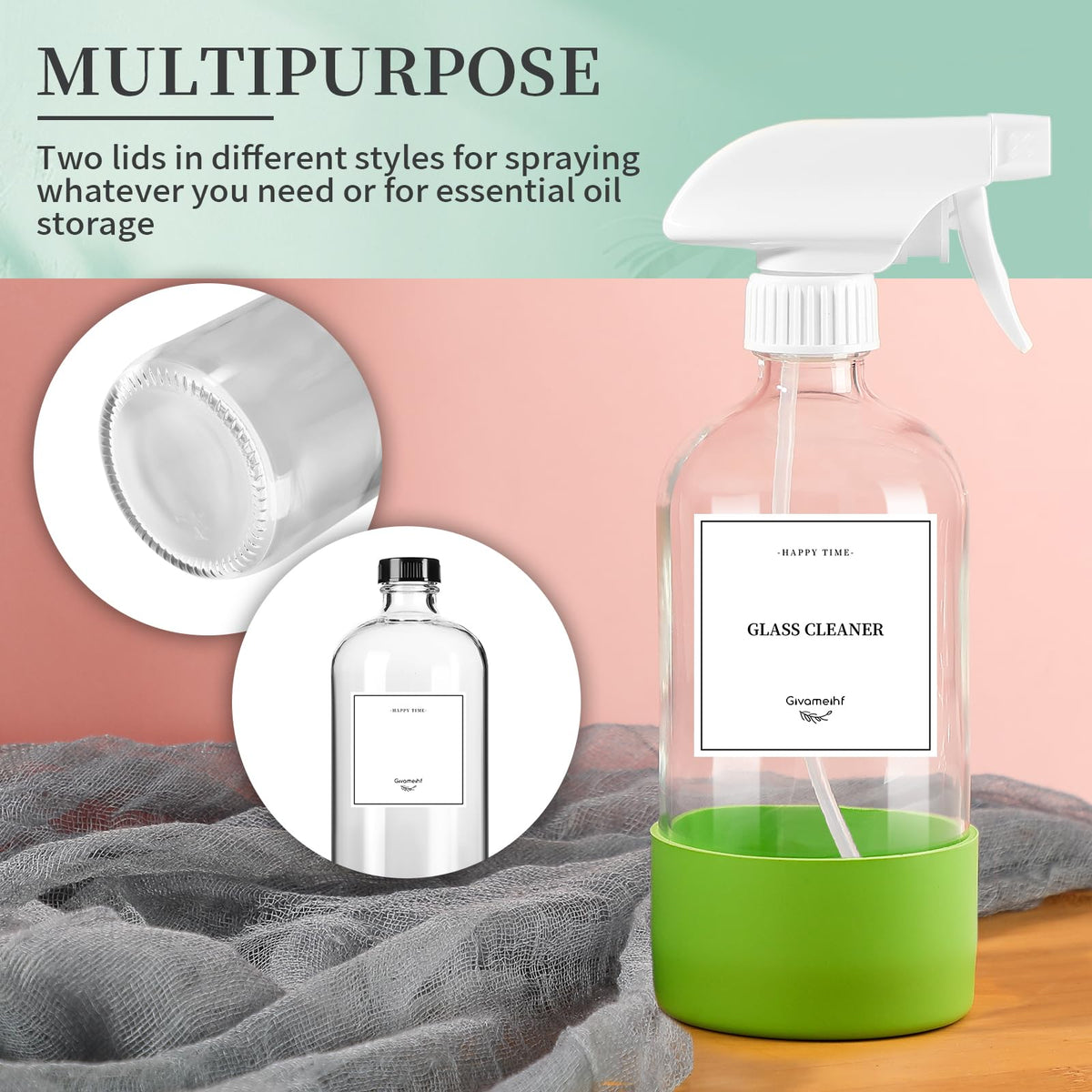 GIVAMEIHF 16oz bottle beside common items showing size and capacity