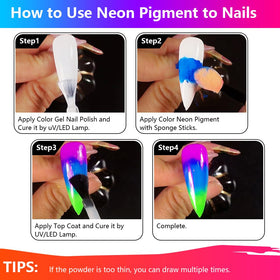 GJNL neon pigment powder used as eye and face accent for bold Halloween makeup
