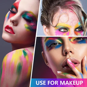 GJNL neon pigment powder applied to gel nails showing vibrant 3D manicure finish