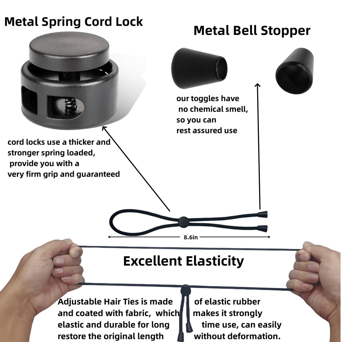GJRR adjustable cord detail with metal button demonstrating customizable fit