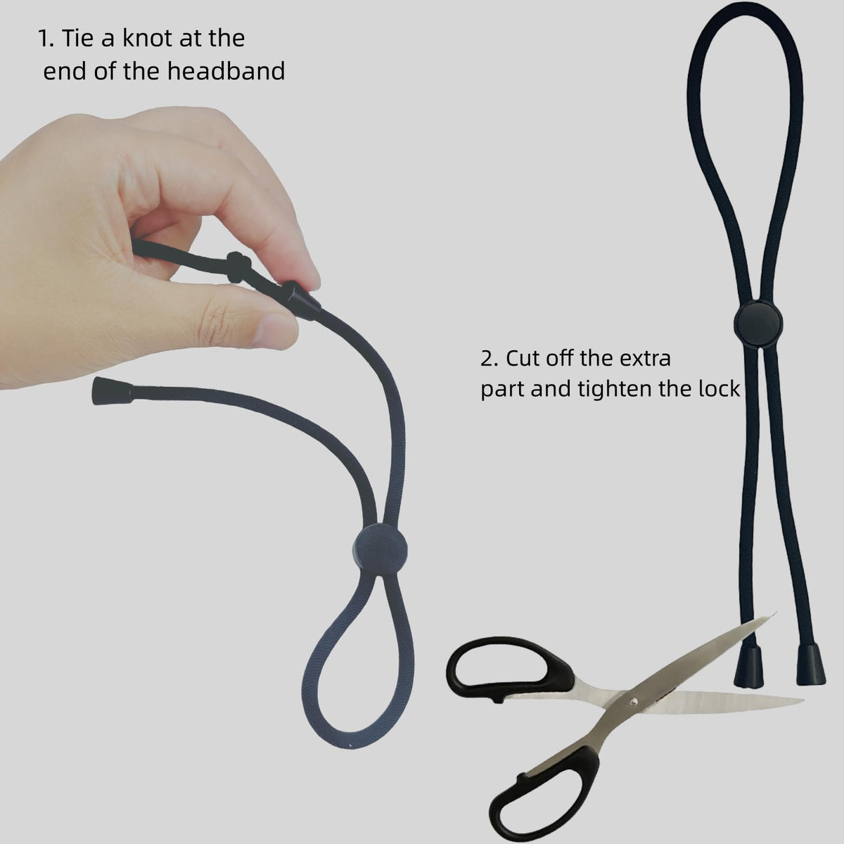 GJRR in-use on model with a high ponytail holding thick curly hair securely