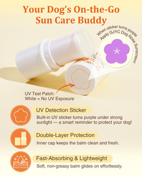 GJYC PET tube next to a hand to show compact, travel-ready size